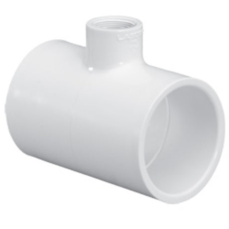 Reducing Tee, 2-1/2 x 2-1/2 x 2 Socket White PVC Schedule 40"