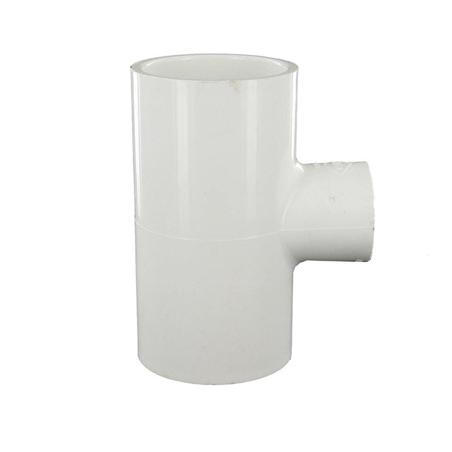 Reducing Tee, 1-1/2 x 1-1/2 x 3/4 Slip x Slip x FPT White PVC Schedule 40"