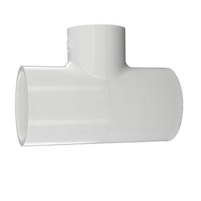 Reducing Tee, 1-1/2 x 1 Slip x Slip x FPT White PVC Schedule 40"