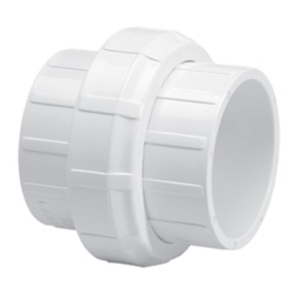 Union, 2 Slip White PVC Schedule 40 O-Ring Type"