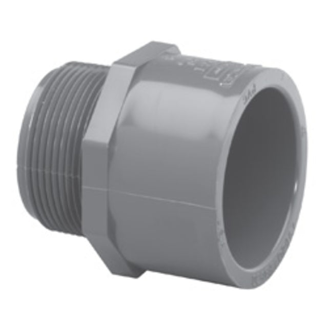 Adapter, 1-1/2 MPT x Slip Gray PVC Schedule 80"