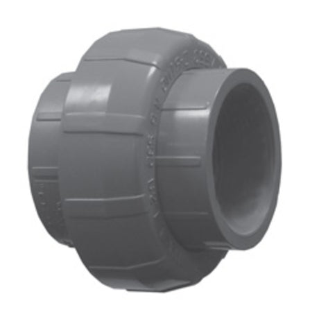 Union, 1-1/2 Slip Gray PVC Schedule 80 O-Ring Type"