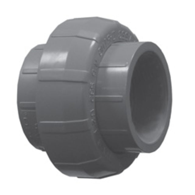 Union, 1-1/2 Slip Gray PVC Schedule 80 O-Ring Type"