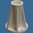 Saftron 6 In Surface Mt Base 1.90 Od White | SB-F-W