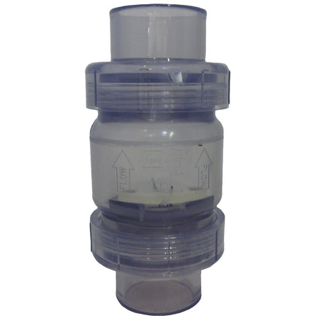 1.5 Clear PVC Spring Check Valve | S1780C15"
