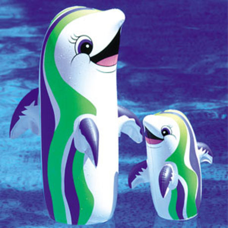 Swimline 18 Dancing Dolphin Inflatable Pool Bop Bag | 9022"