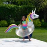 Swimline 68/36.5"/26" Led Unicorn Glitter Ring | 90387" 3