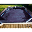 Swimline Deluxe 12' x 24' Rectangle In Ground Winter Pool Cover, 5' Overlap, Blue/Black, 8 Year Warranty | CO81729R