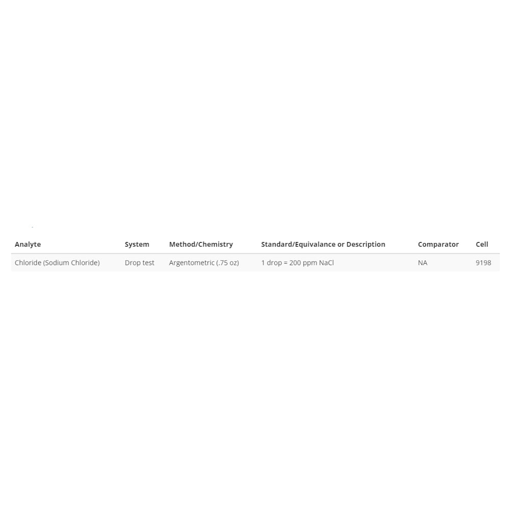 Taylor Drop Test Chloride (Sodium) , .75 oz | K-1766 2