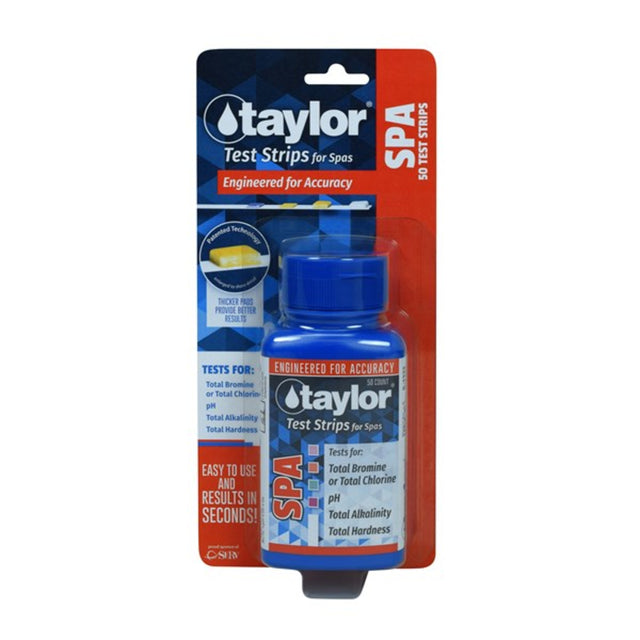 Taylor Spa Test Strips Chlorine/Bromine, 50 Strips | S-1332-12
