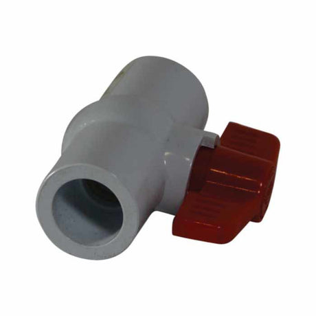 PVC Sch80 Ball Valve 1-1/2 Slip w/ PTFE Seats | HMIP150S" 2