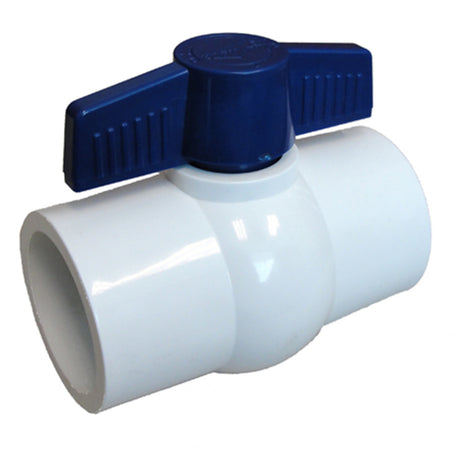 American Granby PVC Ball Valve with Blue Handle, Economy Series Plastic SxS 2 | VLPBV020SBH"