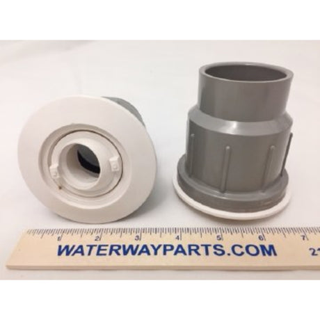 Waterway Fiberglass Wall Fitting with Eyeball, Deep Socket, Adapter - HA Version, White | 400-8310