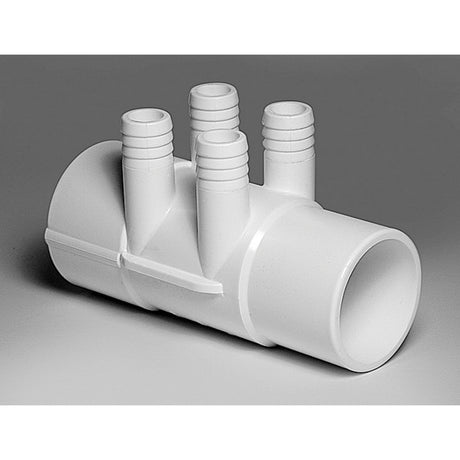 Waterway Manifold 4-Port 2 Slip x 2" Spigot x 3/4" Barb | 6727140"